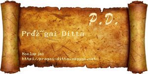 Prágai Ditta névjegykártya